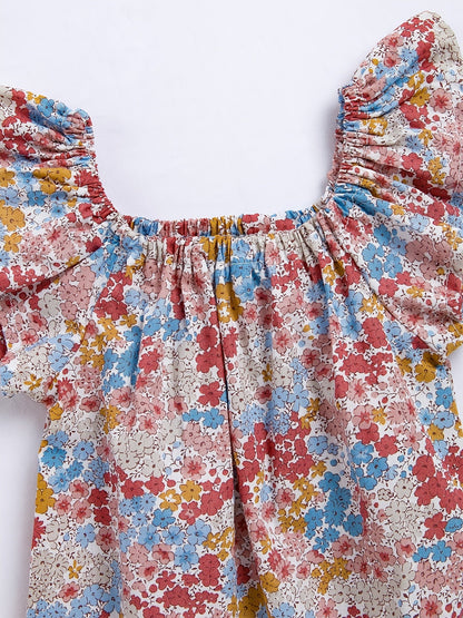 Baby romper with floral pattern – Soft cotton and comfortable