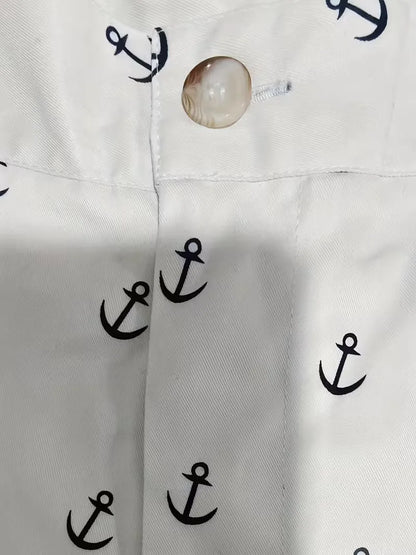 Shorts avec motif d'ancre
