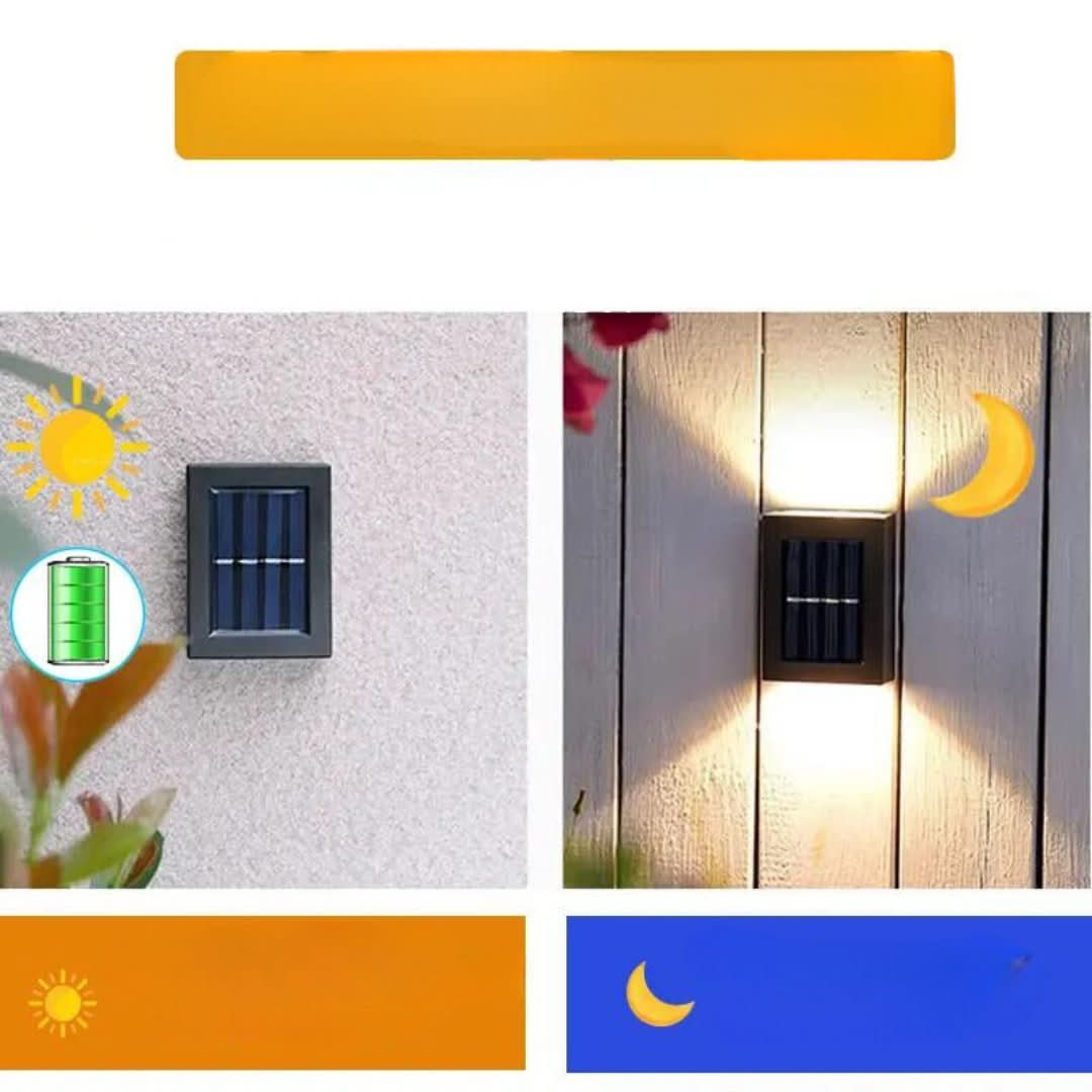 Solar-Powered Outdoor Patio Wall Lamp