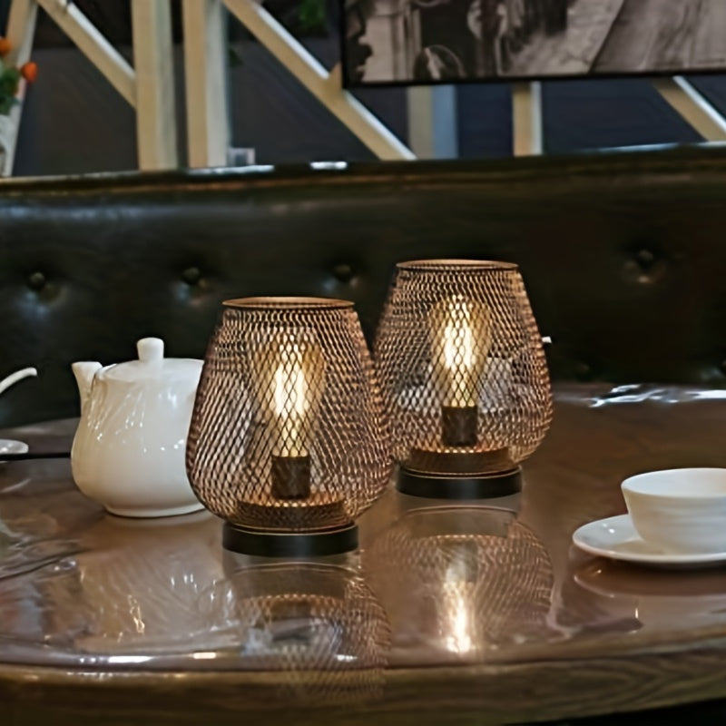 Sada stolních lamp RusticMesh – Industriální styl a atmosférické osvětlení