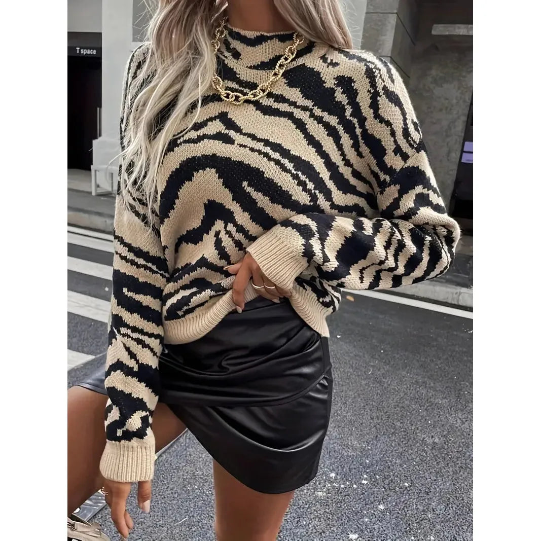 Zebra Print Sweater - Bianca