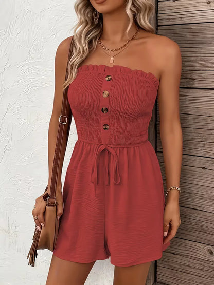 Combinaison bustier à jambes larges