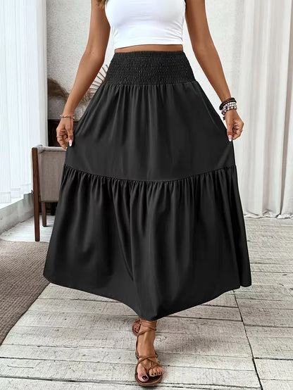 A-line Skirt with Smock Waistband