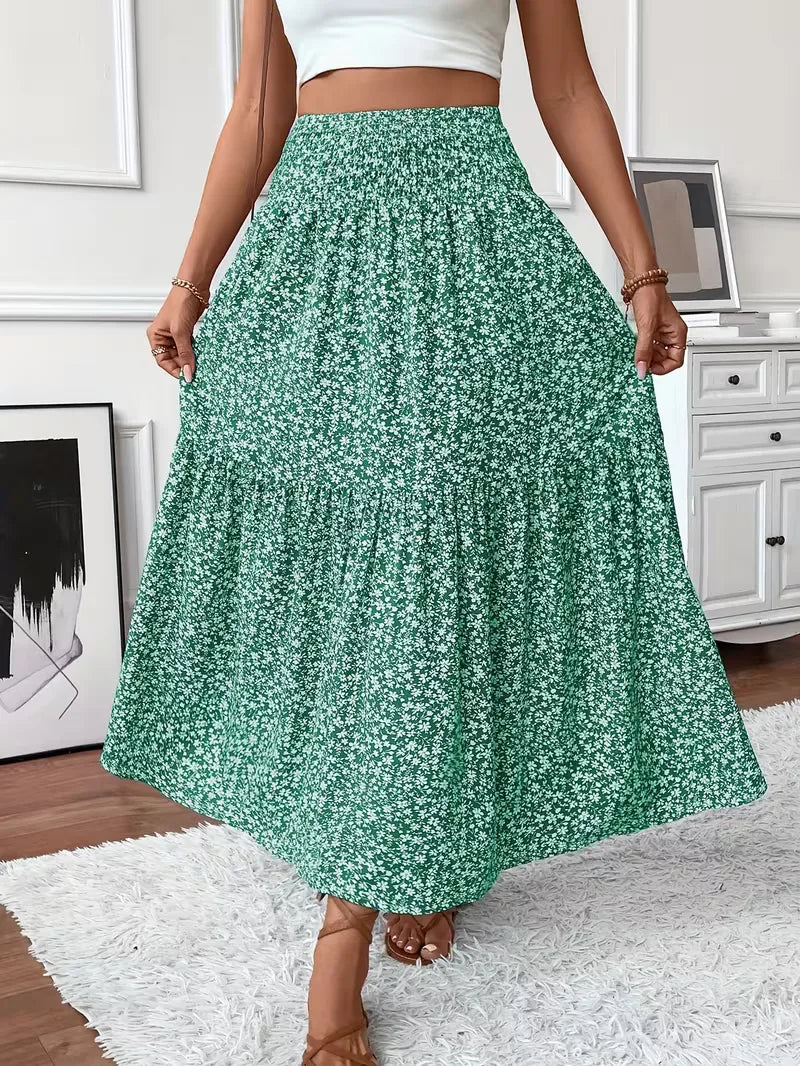 A-line Skirt with Smock Waistband