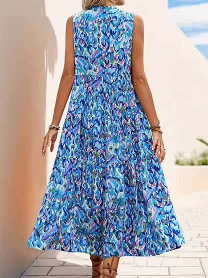 A-line dress with V-neck