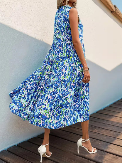 A-line dress with V-neck