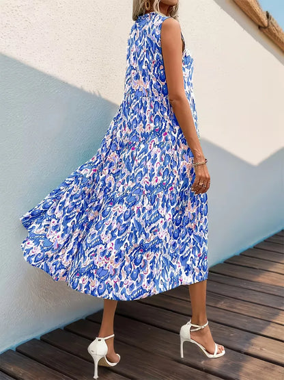 A-line dress with V-neck