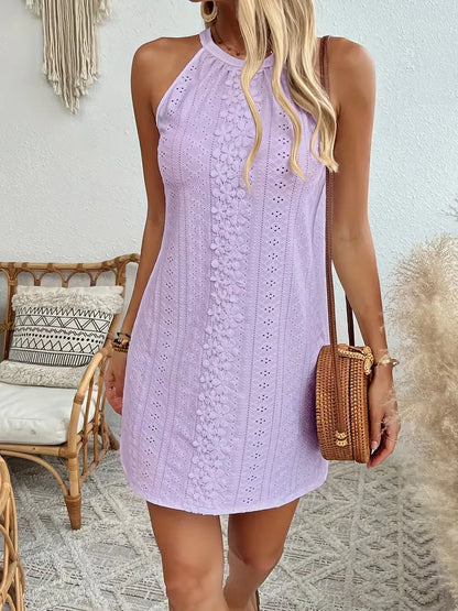 A-line dress with halter neck