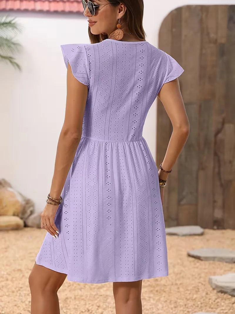 A-line dress with lace