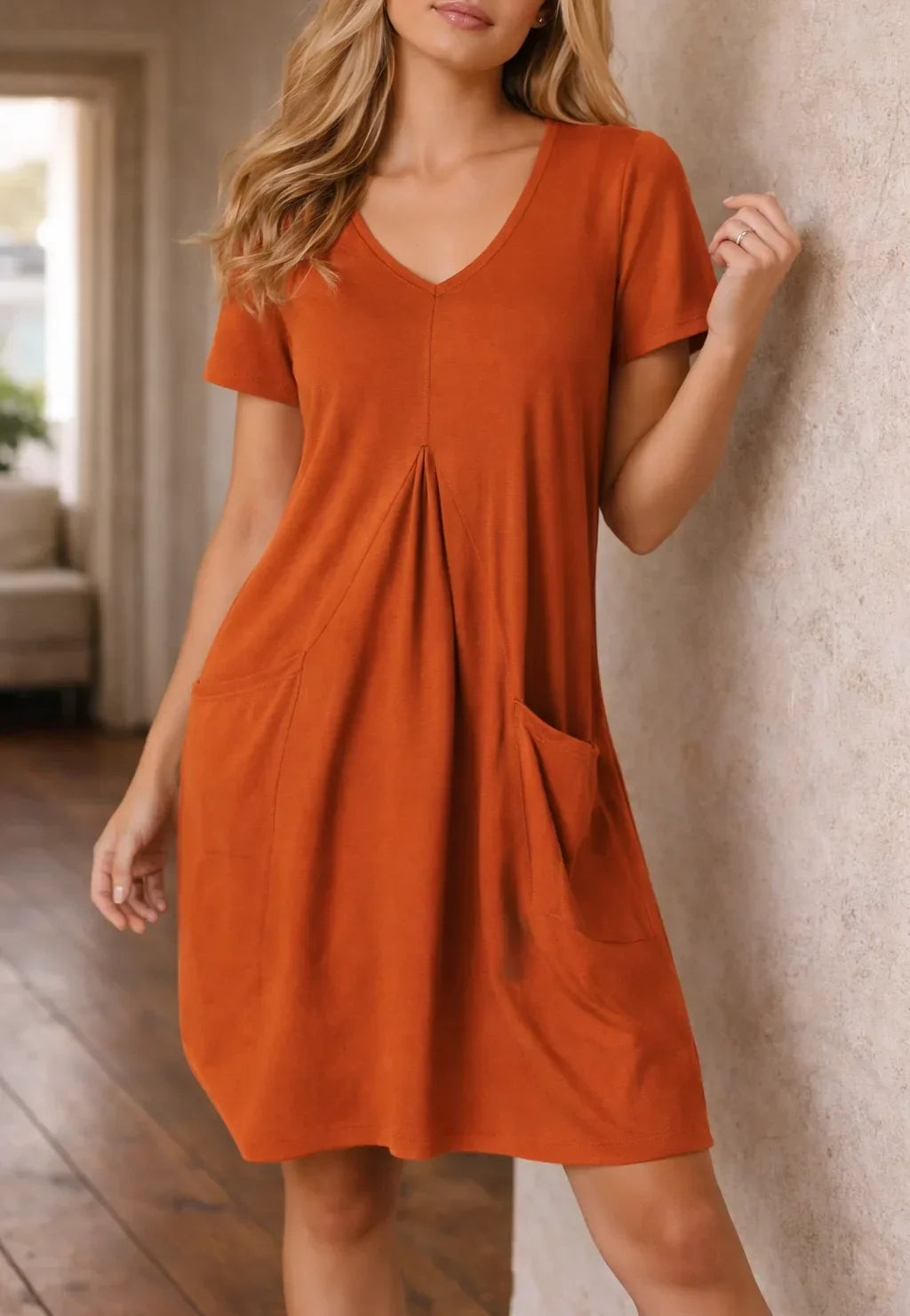 A-line dress with pockets