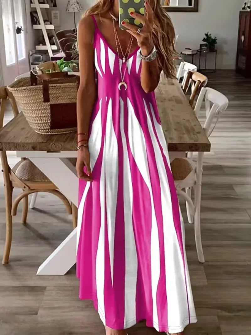 A-line dress with spaghetti straps