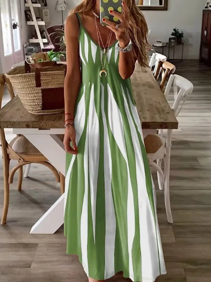 A-line dress with spaghetti straps