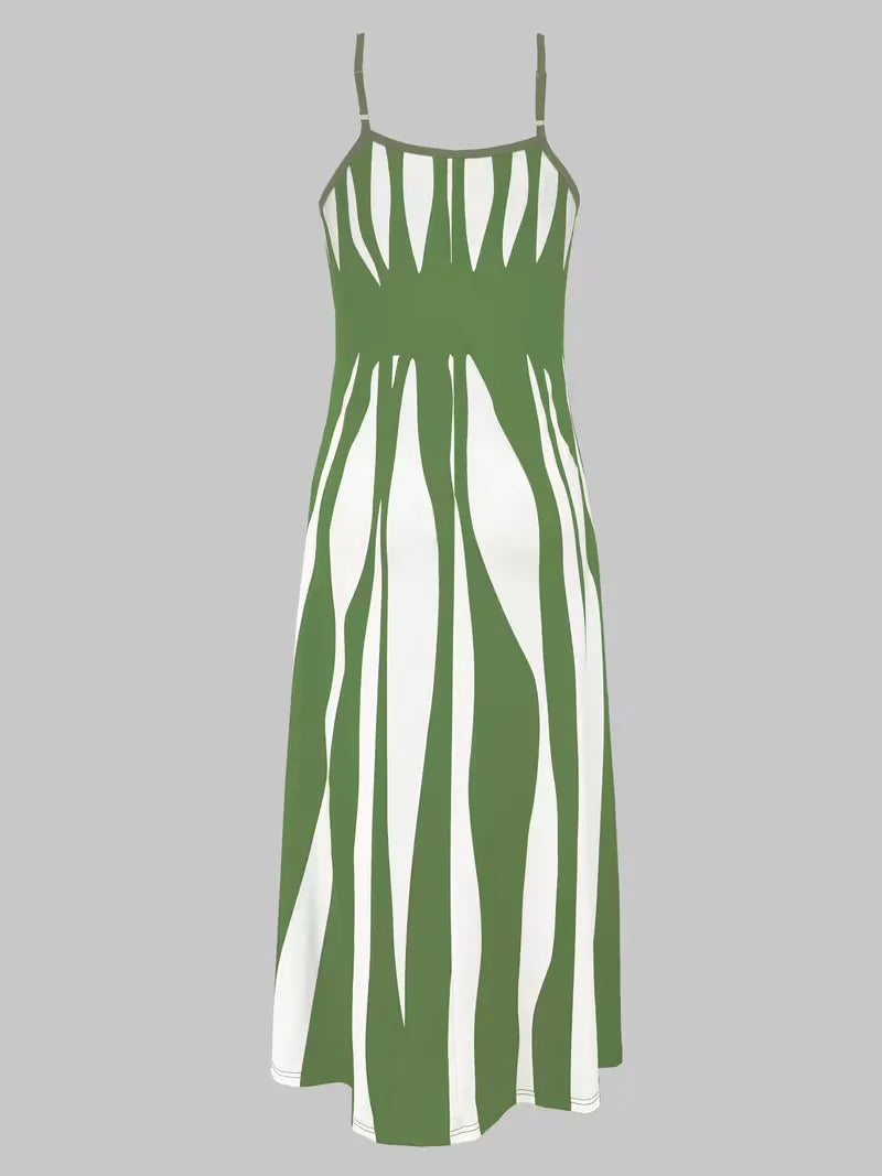 A-line dress with spaghetti straps