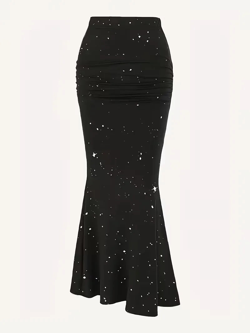 A-line skirt with speckles