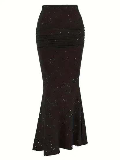 A-line skirt with speckles