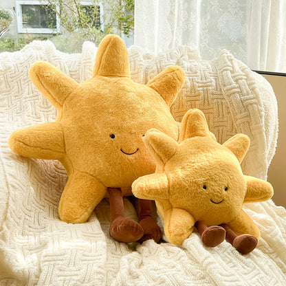 Soft Sun and Moon Decorative Cushions for Children's Rooms and Cosy Interior Decoration