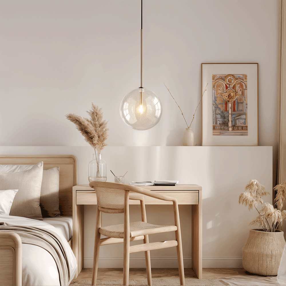 Scandinavian Glass Pendant Lamp - Minimalistic and Modern