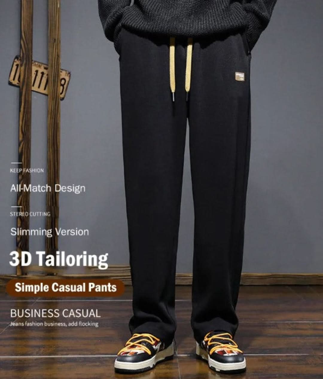 Lässige Hose mit geradem Bein