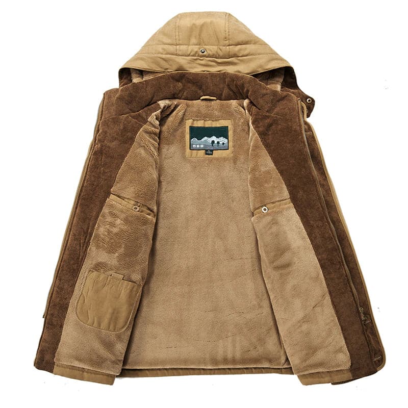 Men's Winter Jacket with Fleece Lining and Padding