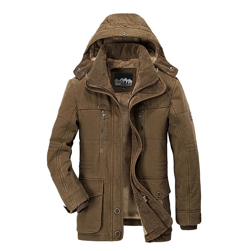 Men's Winter Jacket with Fleece Lining and Padding