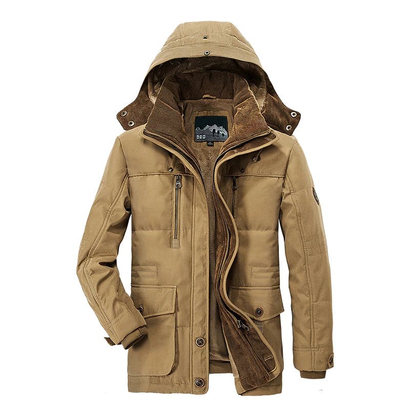 Men's Winter Jacket with Fleece Lining and Padding