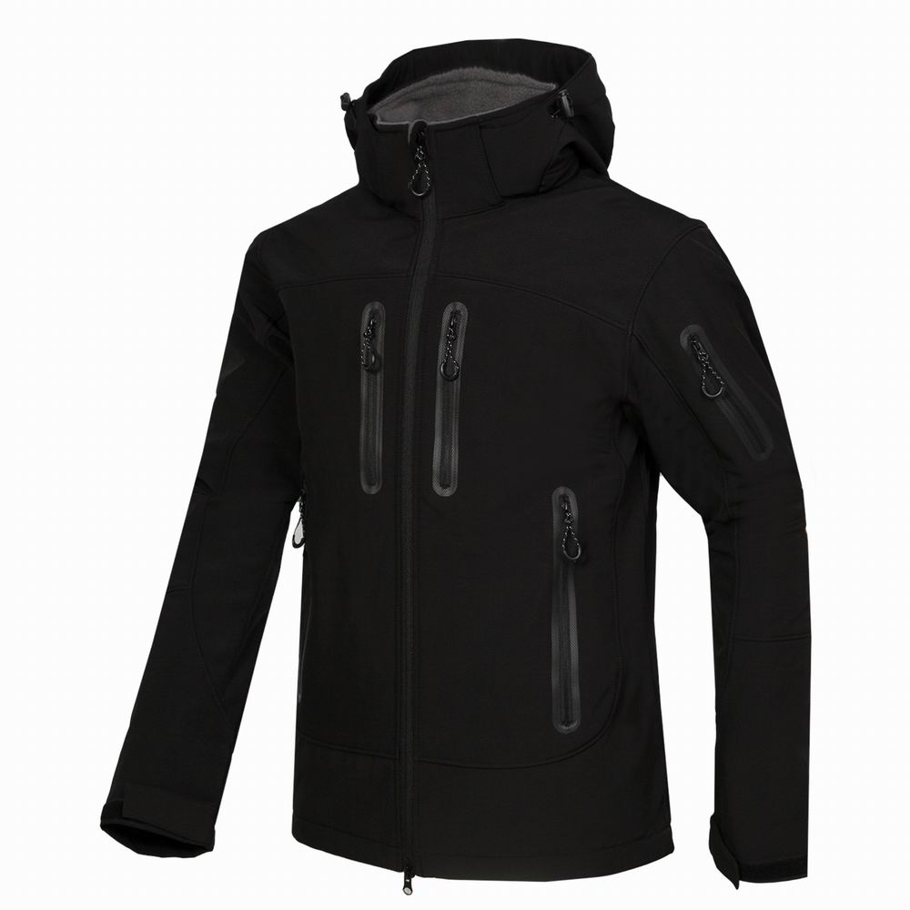 Weather-resistant men's jacket with multiple zip pockets