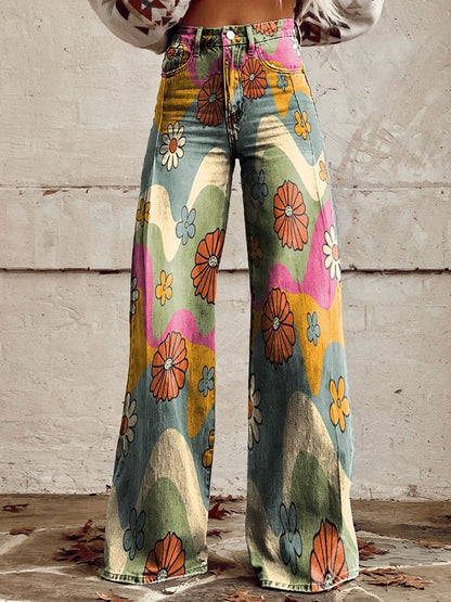 Natalie – Elegant Wide-Leg Ladies' Trousers with Frills