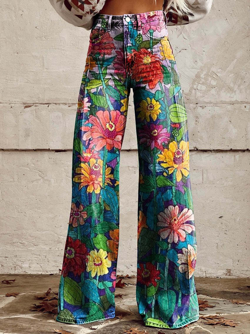 Natalie – Elegant Wide-Leg Ladies' Trousers with Frills