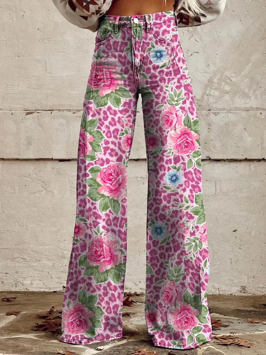 Natalie – Elegant Wide-Leg Ladies' Trousers with Frills
