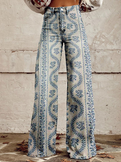 Natalie – Elegant Wide-Leg Ladies' Trousers with Frills
