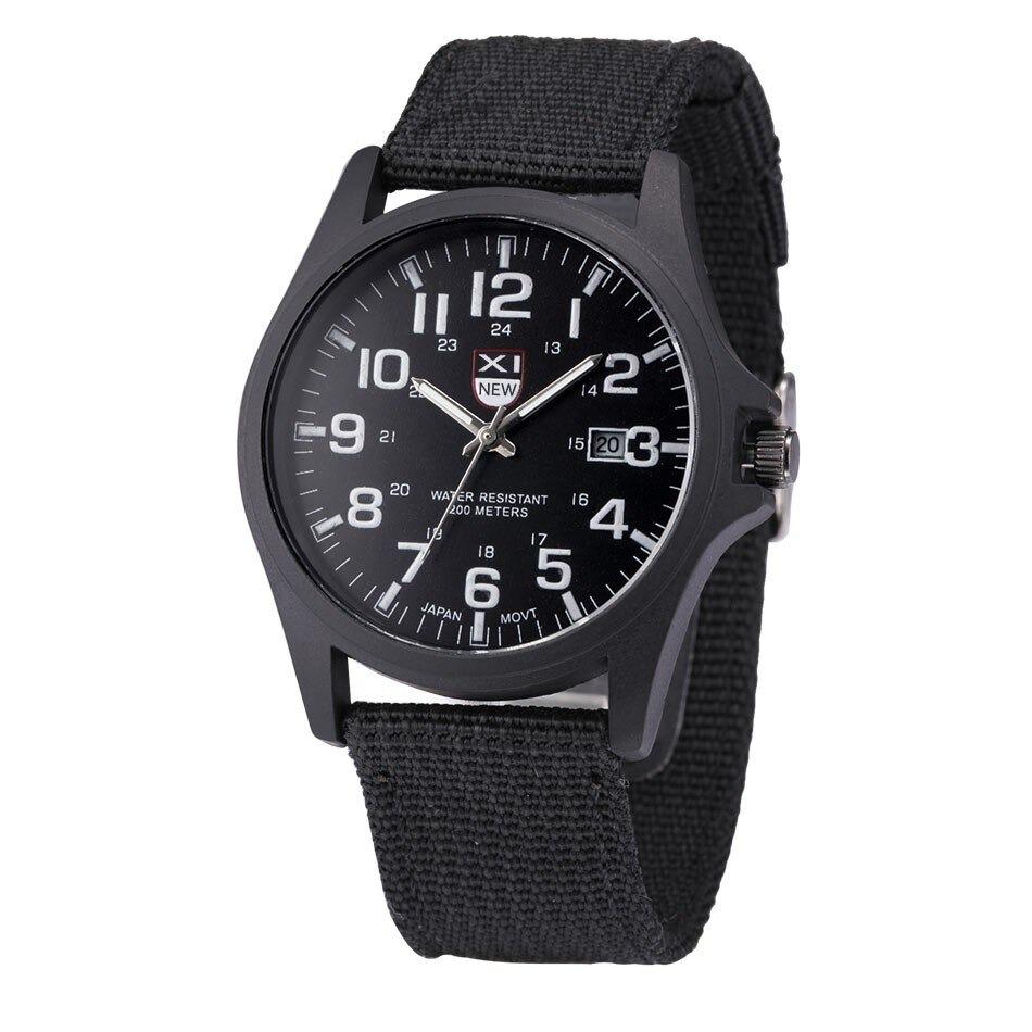Robust Military Style Watch with Illuminated Dial