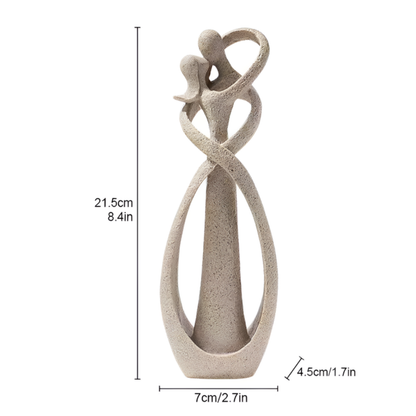 Abstract sculpture of timeless love