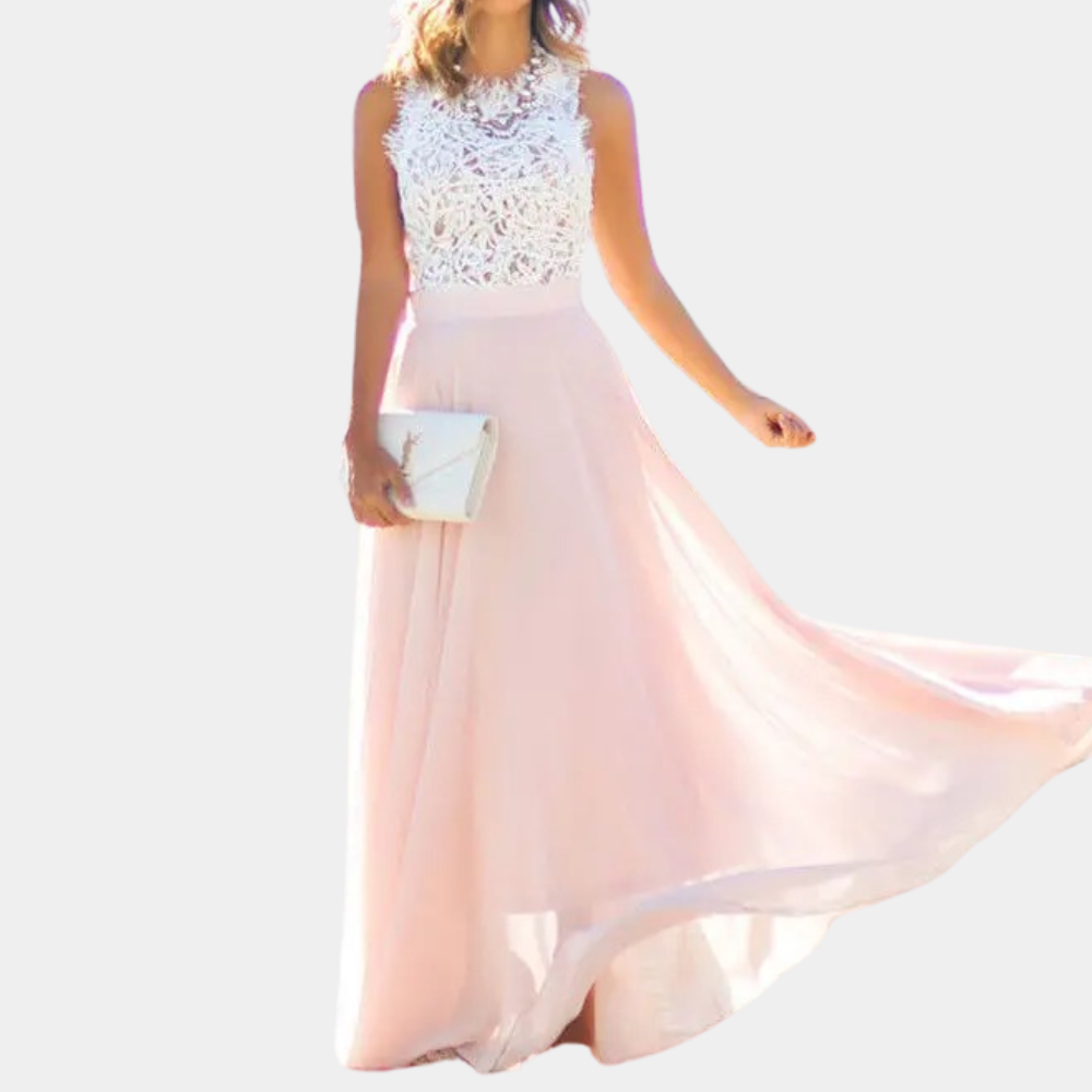 Summer A-Line Dress with Lace Details