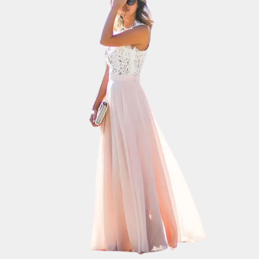 Summer A-Line Dress with Lace Details