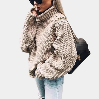 Adiya - Oversized knitted warm sweater for women