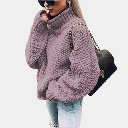Adiya - Oversized knitted warm sweater for women