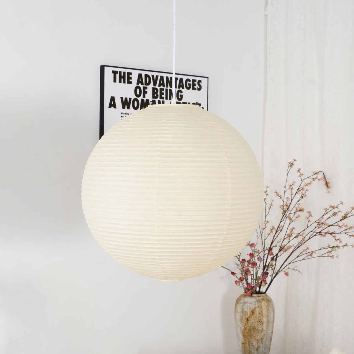 Lampă suspendată japoneză Akari – Elegantă și atemporală
