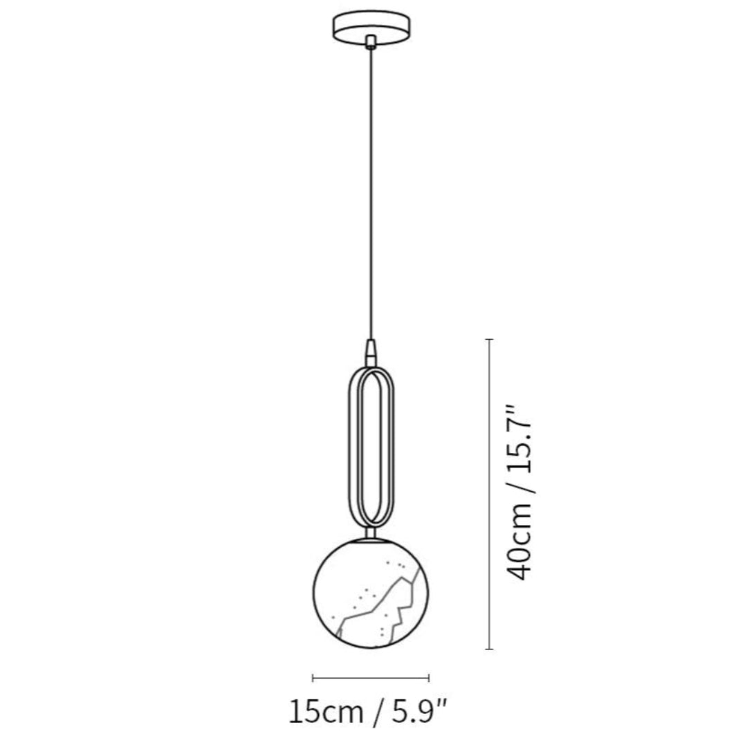 Oval Alabaster Pendant Lamp – Elegant Lighting for Any Space