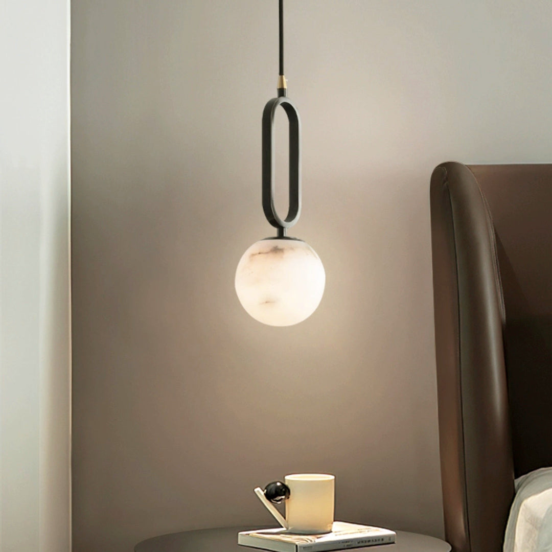 Oval Alabaster Pendant Lamp – Elegant Lighting for Any Space