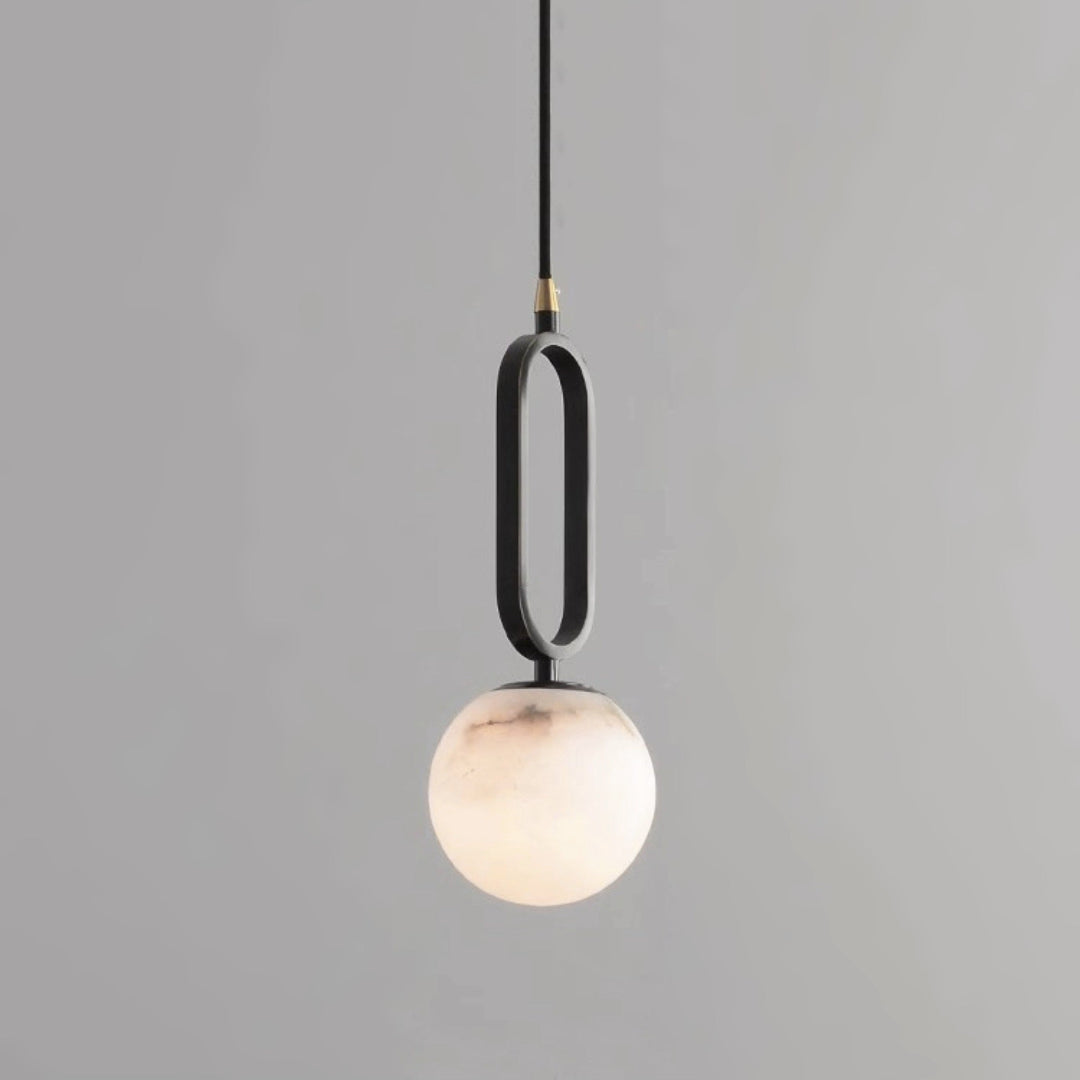 Oval Alabaster Pendant Lamp – Elegant Lighting for Any Space