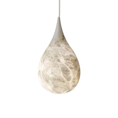 Suspension goutte de pluie Luxe Alabaster - Lustre LED moderne