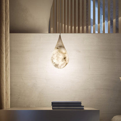 Suspension goutte de pluie Luxe Alabaster - Lustre LED moderne