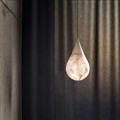 Suspension goutte de pluie Luxe Alabaster - Lustre LED moderne