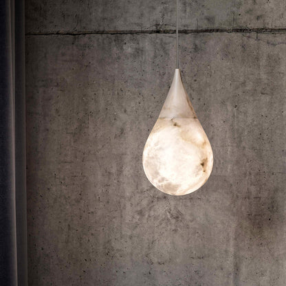 Suspension goutte de pluie Luxe Alabaster - Lustre LED moderne