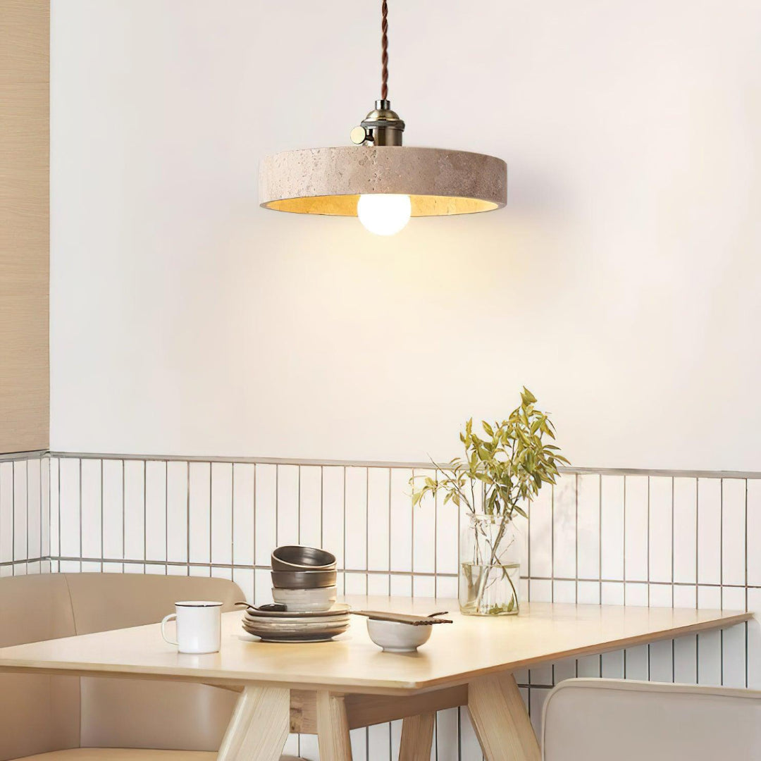 Modern Travertine Pendant Light – Timeless Design for Any Space