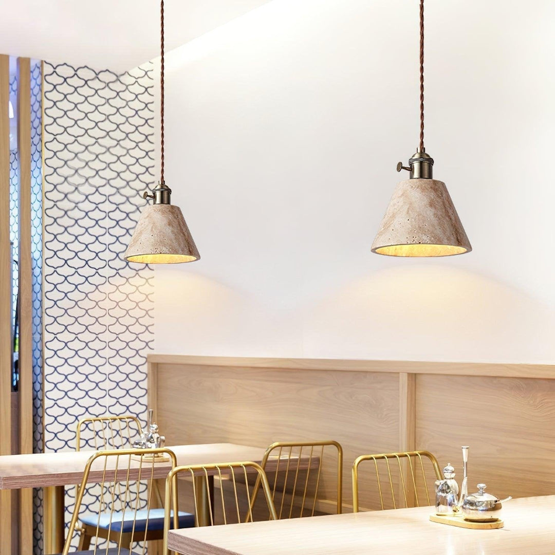 Modern Travertine Pendant Light – Timeless Design for Any Space