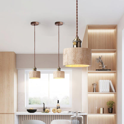 Modern Travertine Pendant Light – Timeless Design for Any Space
