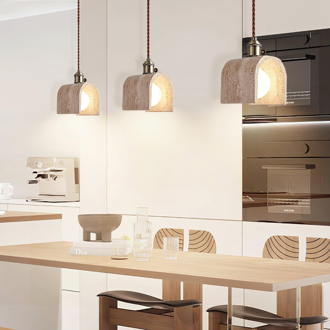 Modern Travertine Pendant Light – Timeless Design for Any Space