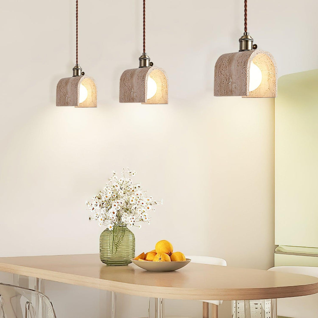 Modern Travertine Pendant Light – Timeless Design for Any Space