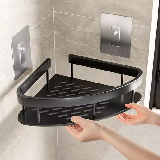 Estante de ducha de aluminio con fijación autoadhesiva